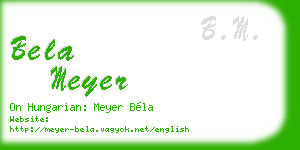 bela meyer business card